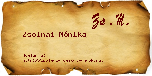 Zsolnai Mónika névjegykártya