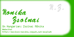 monika zsolnai business card