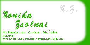 monika zsolnai business card